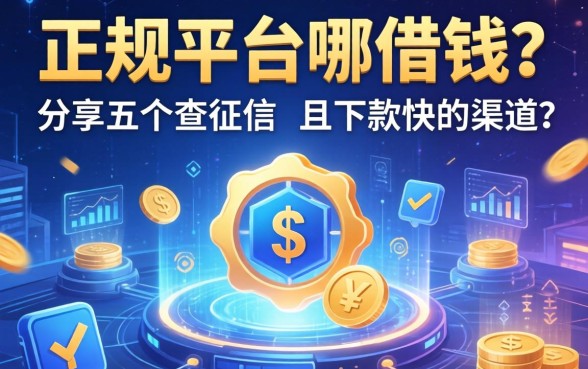 正规平台哪借钱？分享五个不查征信且下款快的渠道