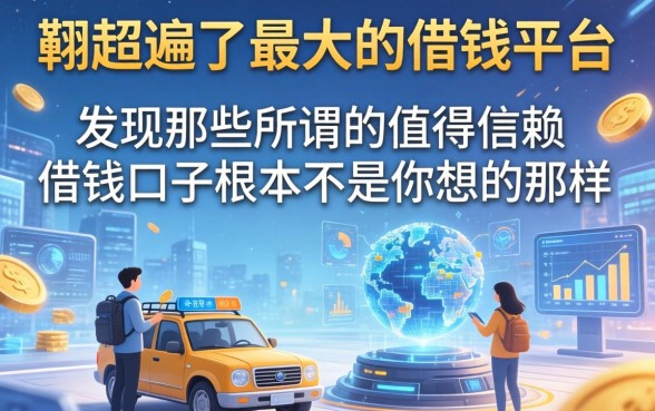 我翻遍了最大的借钱平台，发现那些所谓的值得信赖的借钱口子根本不是你想的那样