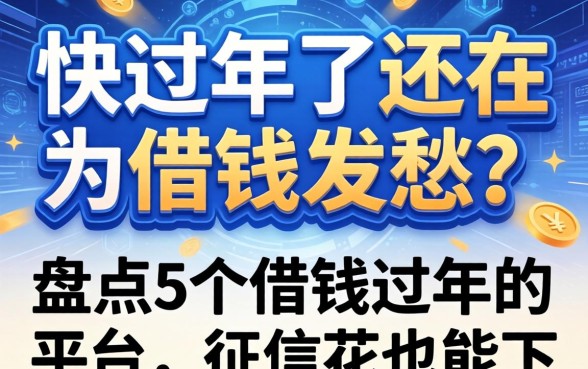 快过年了还在为借钱发愁？盘点5个借钱过年的平台，征信花也能下