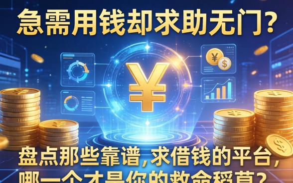 急需用钱却求助无门？盘点那些靠谱的求借钱的平台，哪一个才是你的救命稻草？