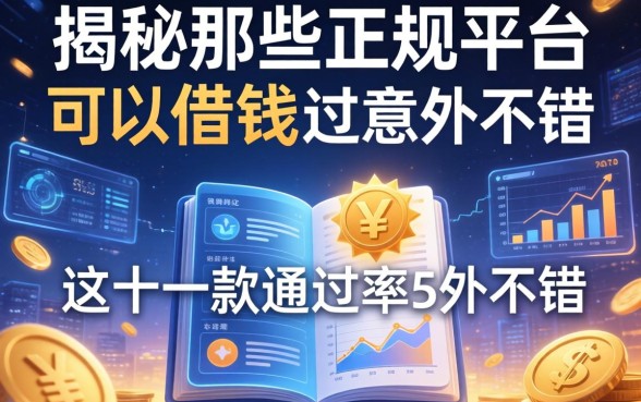 揭秘那些正规平台可以借钱，这十款通过率意外不错