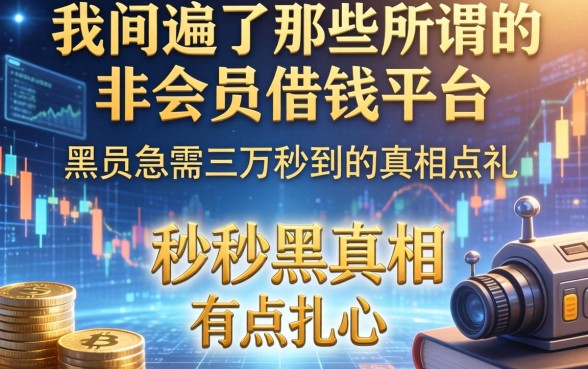 我翻遍了那些所谓的非会员借钱平台，发现黑户急需三万秒到的真相有点扎心