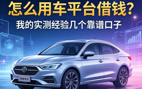 怎么用车平台借钱？分享我的实测经验和几个靠谱口子