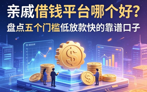 亲戚借钱平台哪个好？盘点五个门槛低放款快的靠谱口子