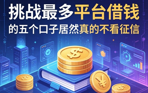 挑战最多平台借钱：这五个口子居然真的不看征信