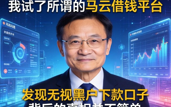我试了所谓的马云借钱平台，发现无视黑户下款口子背后的真相并不简单