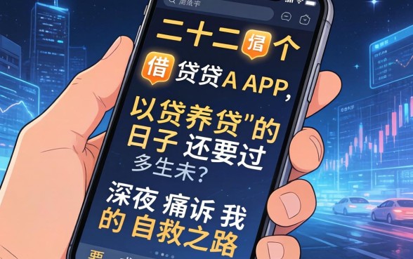 手机里装了二十个借贷APP，以贷养贷的日子还要过多久？深夜痛诉我的自救之路