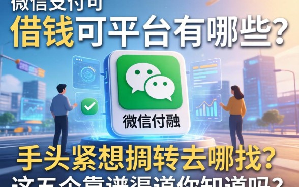 微信支付可借钱的平台有哪些？手头紧想周转去哪找？这五个靠谱渠道你知道吗？