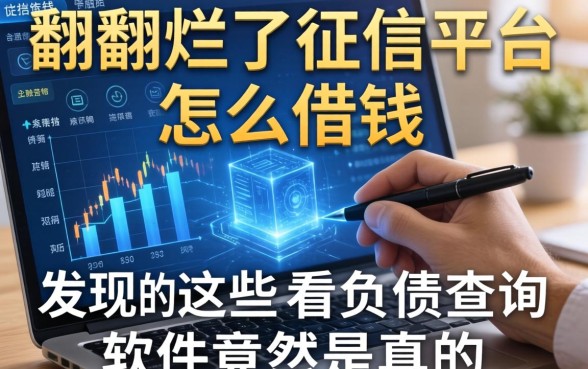 我翻烂了征信平台怎么借钱，发现这些不看负债查询的软件竟然是真的