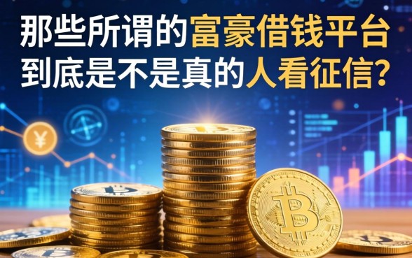 那些所谓的富豪借钱平台，到底是不是真的不看征信？