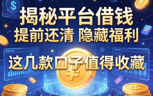 揭秘平台借钱提前还清的隐藏福利,这几款口子值得收藏