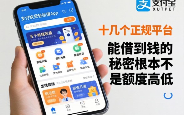 我翻了支付宝快贷轻松借app和十几个正规平台，发现能借到钱的秘密根本不是额度高低