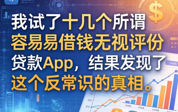 我试了十几个所谓容易借钱无视评分的贷款app，结果发现了这个反常识的真相