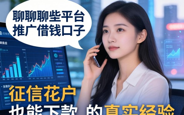 聊聊那些平台推广借钱的口子，征信花户也能下款的真实经验