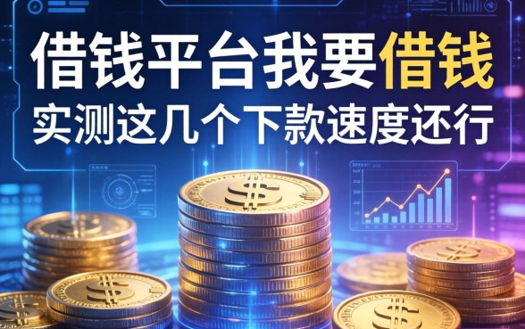借钱平台我要借钱，实测这几个下款速度还行
