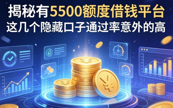 揭秘有5500额度借钱平台：这几个隐藏口子通过率意外的高