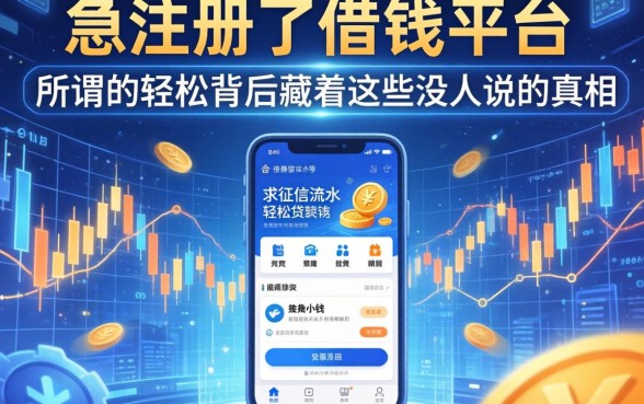 我注册了借钱平台和急用小钱不求征信流水轻松贷的软件，发现所谓的轻松背后藏着这些没人说的真相