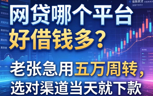 网贷哪个平台好借钱多？老张急用五万周转，选对渠道当天就下款