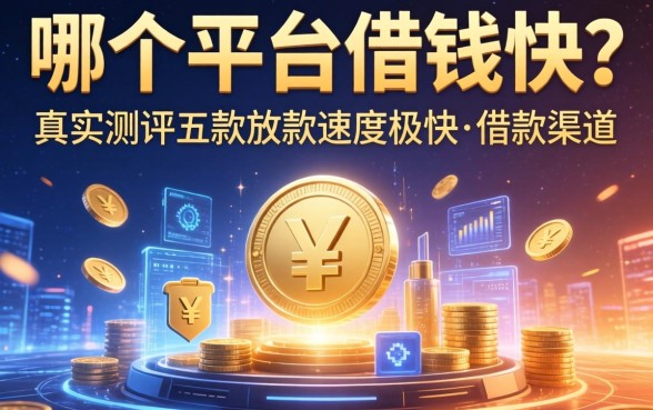 哪个平台借钱快？真实测评五款放款速度极快的借款渠道