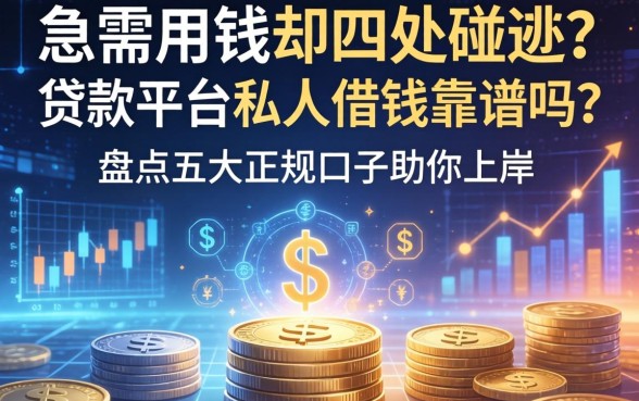 急需用钱却四处碰壁？贷款平台私人借钱靠谱吗？盘点五大正规口子助你上岸