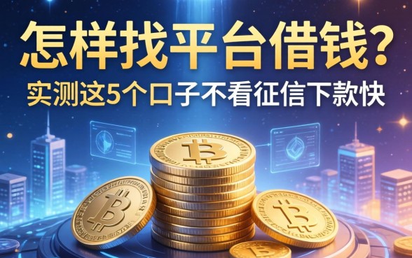 怎样找平台借钱？实测这5个口子不看征信下款快