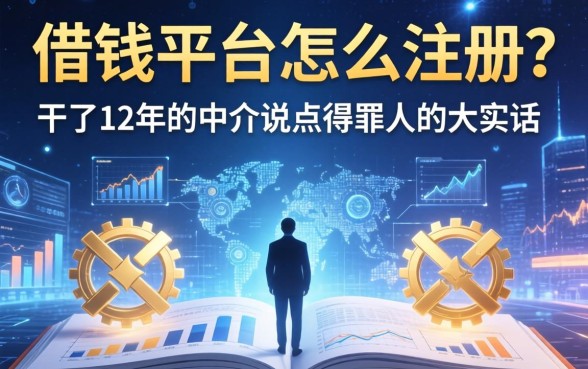 借钱平台怎么注册？干了12年的中介说点得罪人的大实话