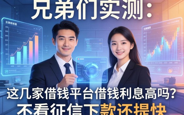 兄弟们实测：这几家借钱平台借钱利息高吗？不看征信下款还挺快