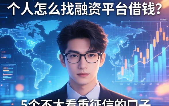 个人怎么找融资平台借钱？分享5个不太看重征信的口子
