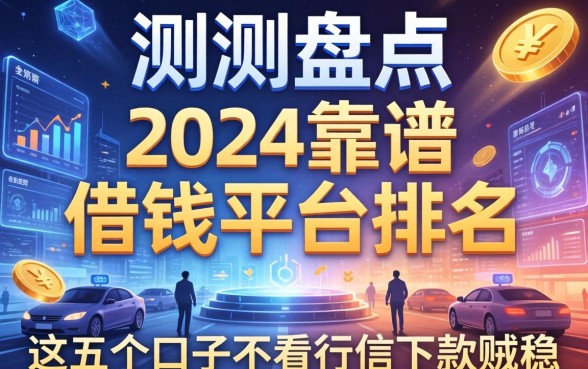 实测盘点：2024靠谱的借钱平台排名，这五个口子不看征信下款贼稳