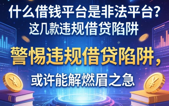 什么借钱平台是非法平台？警惕违规借贷陷阱，这几款正规口子或许能解燃眉之急