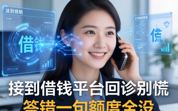 接到借钱平台回访电话别慌，答错一句额度全没