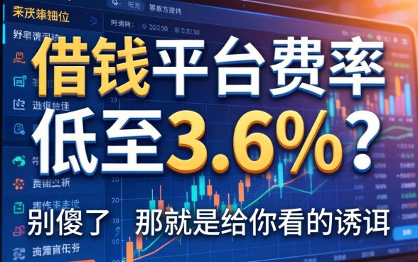 借钱平台费率低至3.6%？别傻了，那是给你看的诱饵