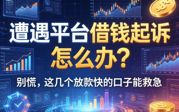遭遇平台借钱起诉怎么办？别慌，这几个放款快的口子能救急