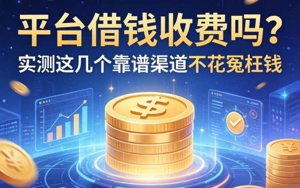 平台借钱收费吗？实测这几个靠谱渠道不花冤枉钱