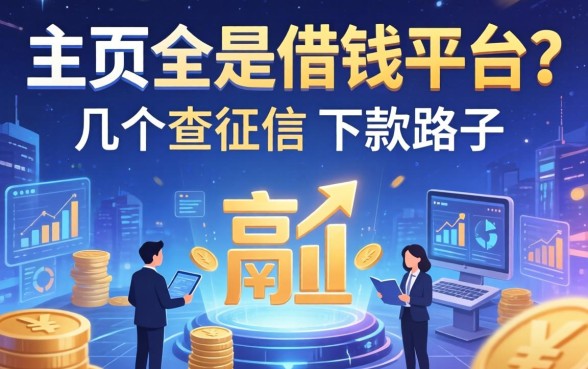 主页全是借钱平台？分享几个不查征信的下款路子