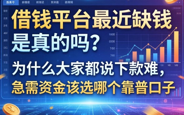 借钱平台最近缺钱是真的吗？为什么大家都说下款难，急需资金该选哪个靠谱口子？