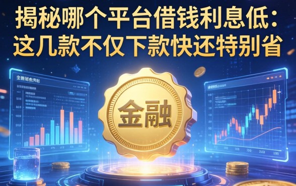 揭秘哪个平台借钱利息低：这几款不仅下款快还特别省