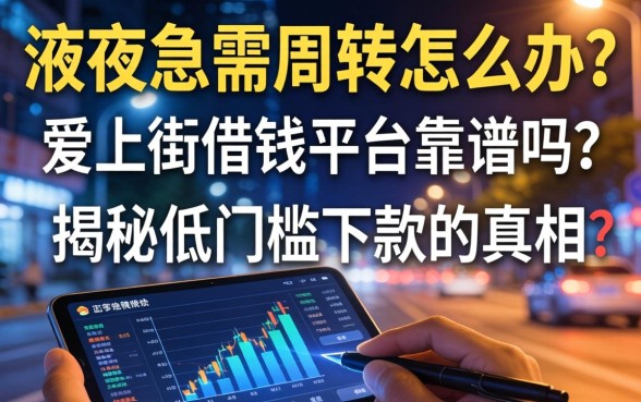 深夜急需周转怎么办？爱上街借钱平台靠谱吗？揭秘低门槛下款的真相