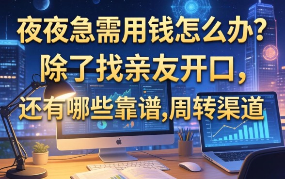 深夜急需用钱怎么办？除了找亲友开口，还有哪些靠谱的周转渠道？