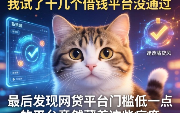 我试了十几个借钱平台没通过，最后发现网贷平台门槛低一点的平台竟然藏着这些猫腻
