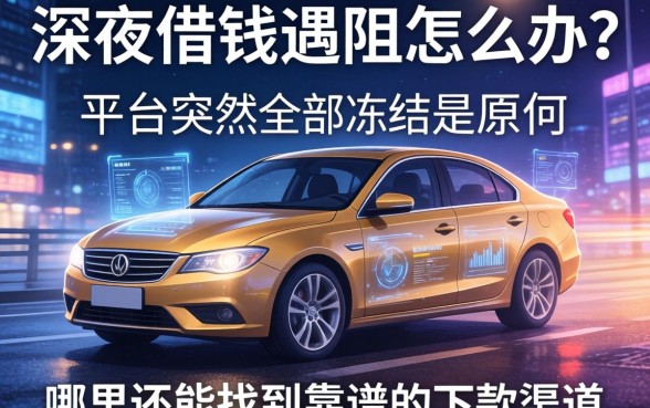 深夜借钱遇阻怎么办？平台突然全部冻结是何原因？哪里还能找到靠谱的下款渠道？