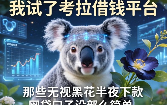 我试了考拉借钱平台，发现那些无视黑花半夜下款的网贷口子没那么简单