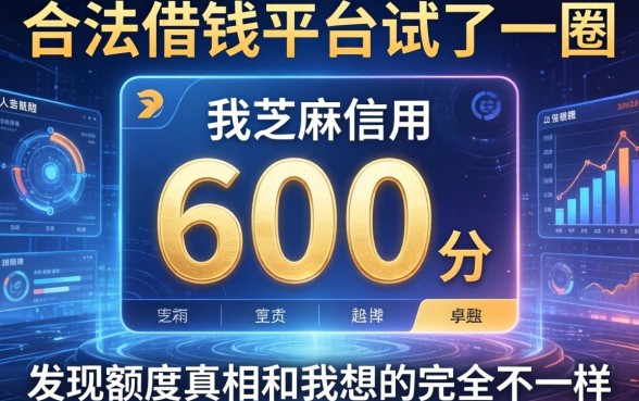 我芝麻信用600分，在合法借钱平台试了一圈，发现额度真相和我想的完全不一样