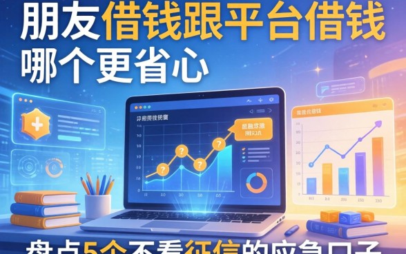 朋友借钱跟平台借钱，哪个更省心？盘点5个不看征信的应急口子