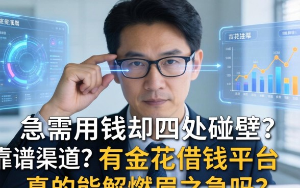 急需用钱却四处碰壁？如何选择靠谱渠道？有金花借钱平台真的能解燃眉之急吗？