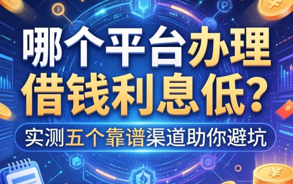 哪个平台办理借钱利息低？实测五个靠谱渠道助你避坑