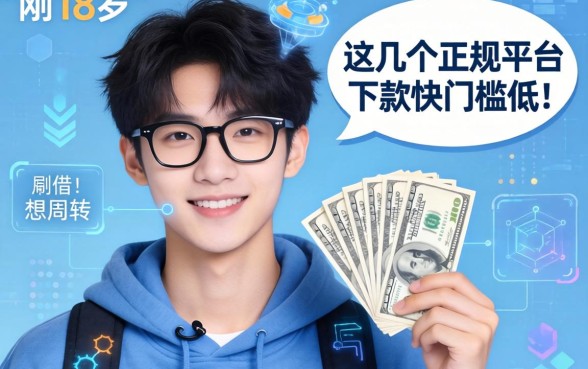 刚满18岁想借几千块周转，这几个正规平台下款快门槛低！