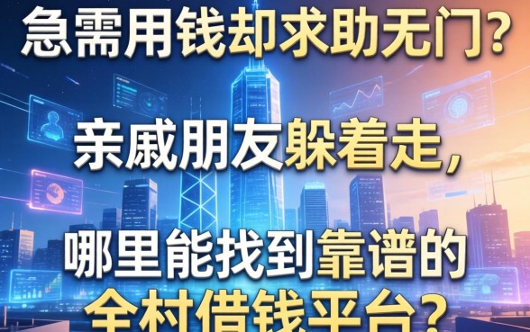 急需用钱却求助无门？亲戚朋友躲着走，哪里能找到靠谱的全村借钱平台？