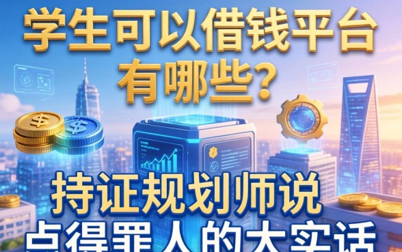 学生可以借钱平台有哪些？持证规划师说点得罪人的大实话