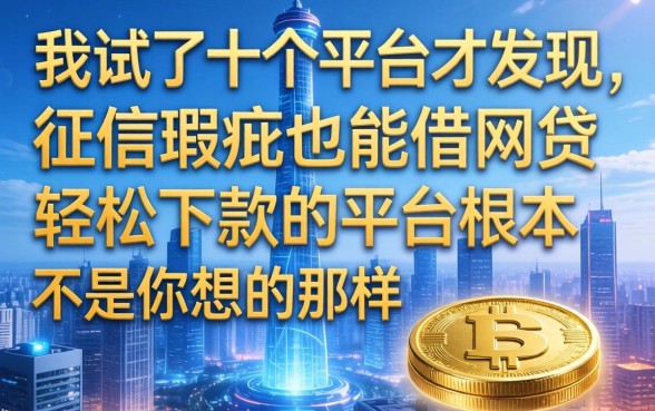 我试了十个平台才发现，征信瑕疵也能借网贷轻松下款的平台根本不是你想的那样